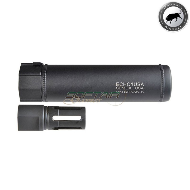 Echo1 Mk1 Sr556 Silencer Flash Hider Madbull Softair Games ASG