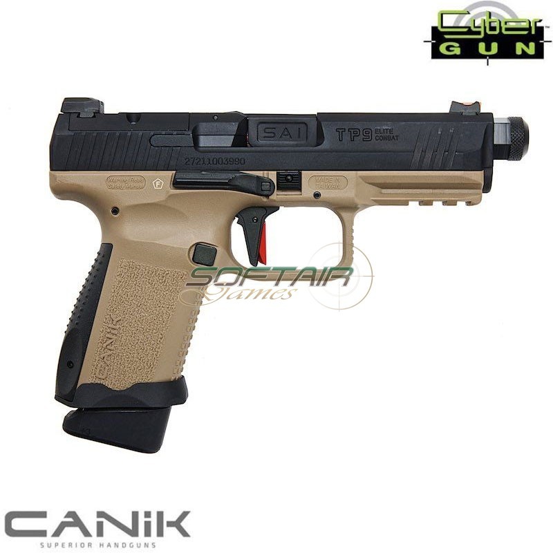 Pistola A Gas CANiK SAI TP9 Elite Combat Nera Tan Cybergun 550003