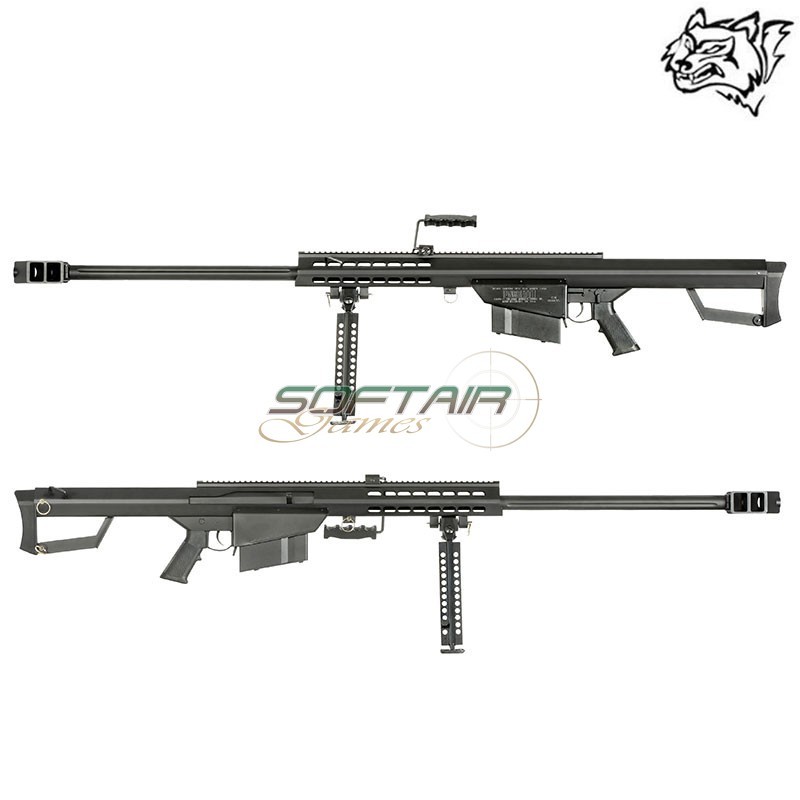 Spring Rifle Sniper Barret M A Licensed Black Mmproshop Sw