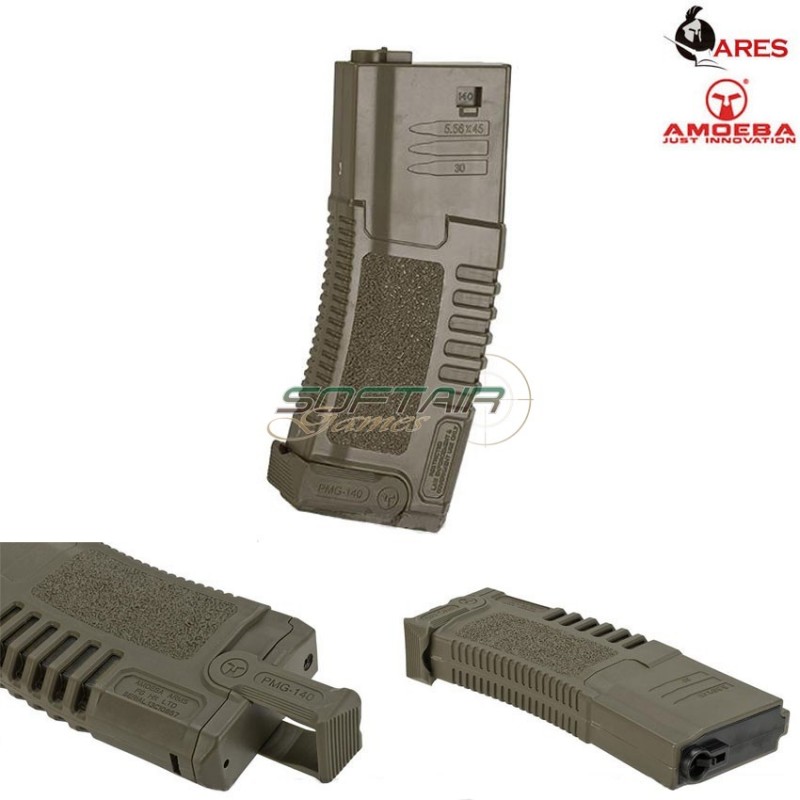 Mid Cap Magazine 140bb M4 Tan Ares Amoeba Ar Caram140t Softair