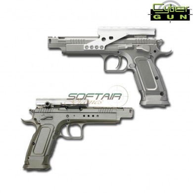 Pistola Al Co2 Tanfoglio Gold Custom Silver Scarrellante Cybergun (350500)