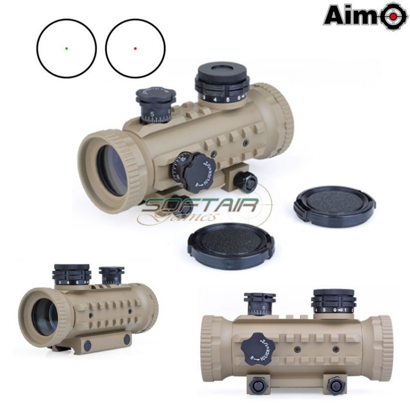 Ris Rails 1x30 Red/green Dot Dark Earth Aim-o (ao3014-de)