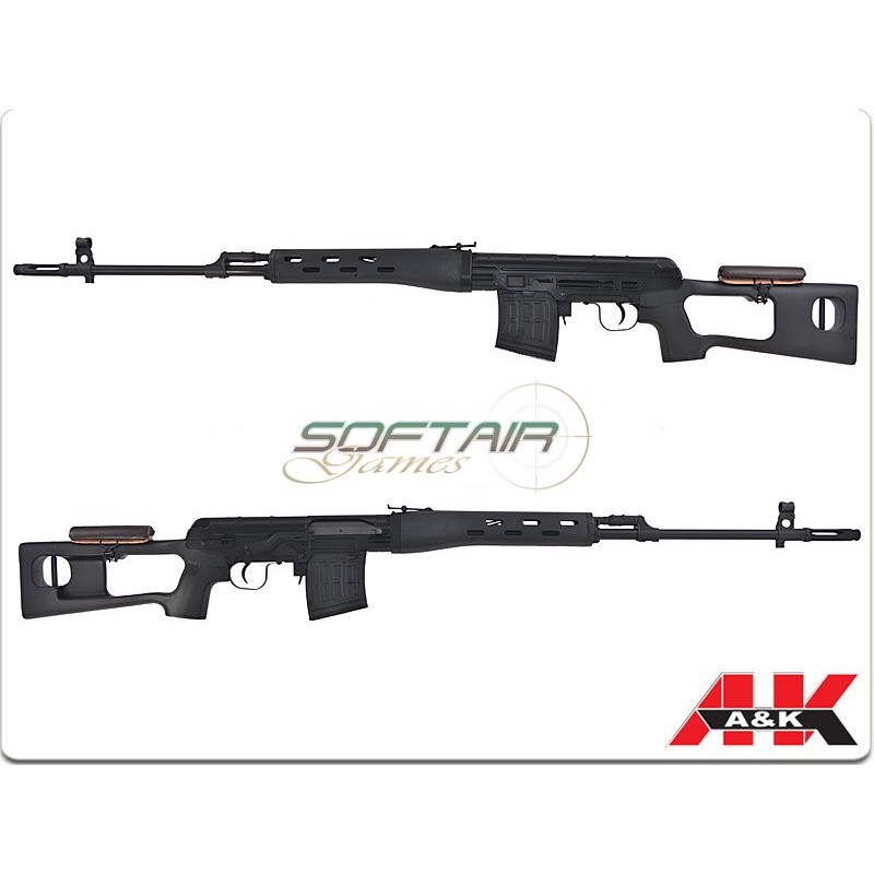 Dragunov Svd Aeg Black Full Metal A&k(svd) Dragunov Svd Aeg Black Full Metal A&k(svd)