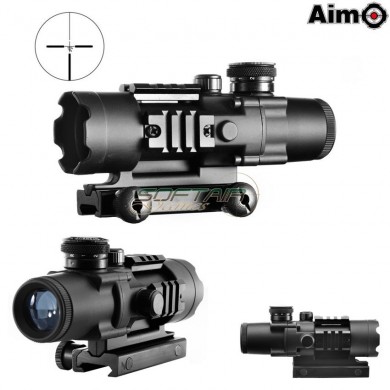 Scope 4x32 Black Ilumination Tactical Compact Aim-o (ao3036-bk)