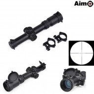 Tactical Ottica 1-4x24se Black Reticolo Rosso/verde Aim-o (ao3044-bk)