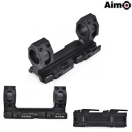 Tactical Qd Scope Ring Mount 25.4/30mm Black Aim-o (ao9012-bk)