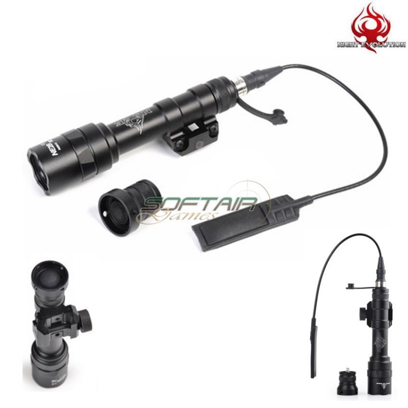 Flashlight M600u Scout Light Led Full Version Black Night Evolution (ne04025-bk)