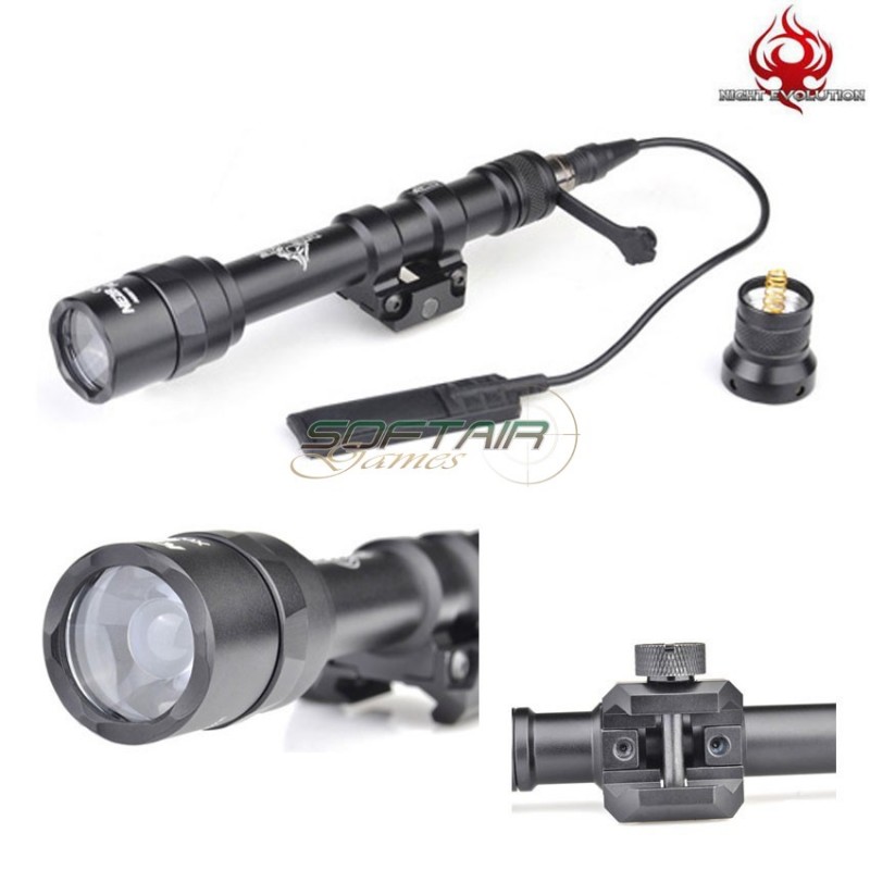 Flashlight M600aa Scout Light Led Full Version Black Night Evolution (ne04063-bk)