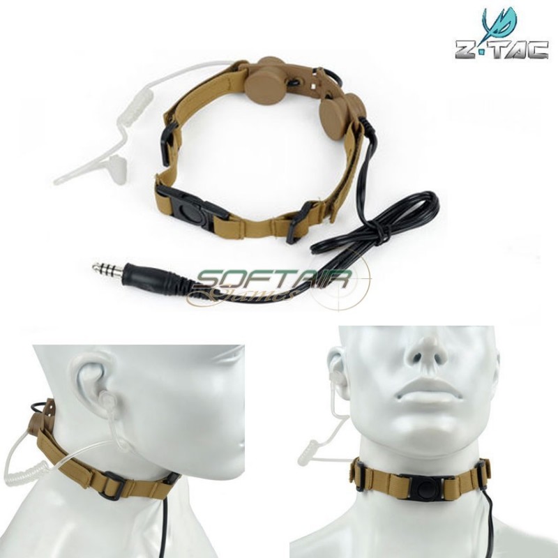 Laringofono/auricolare Mic Dark Earth Z-tactical (z033-de)