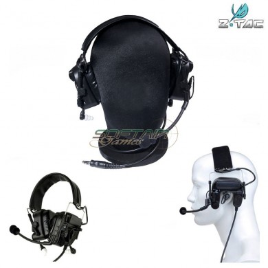 Headset/microphone Comtac Iv Black Z-tactical (z038-bk)