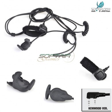 Headset/microphone Bone Conduction With Finger Ptt Kenwood Z-tactical (z010-kw)