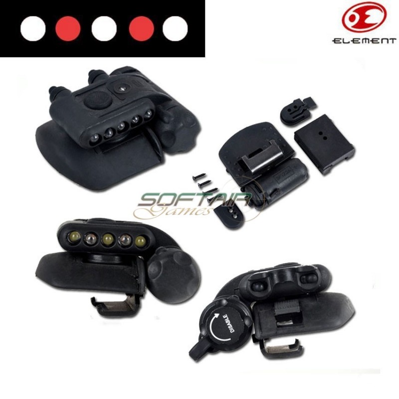 Torcia A Led Per Elmetto/fucile Gen2 Black Element (ex029-bk)