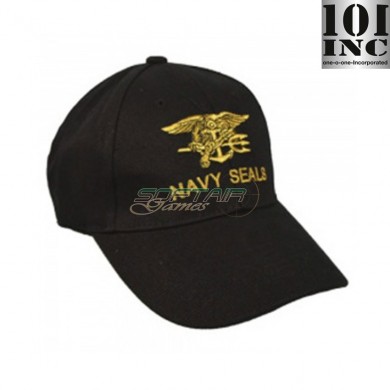 Baseball Cap Navy Seals Black 101 Inc (inc-215150-205-bk)