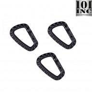 Set 3 Carabiners Tool Black 101 Inc (inc-259135-set-bk) Set 3 Carabiners Tool Black 101 Inc (inc-259135-set-bk)