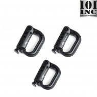 Set 3 Moschettoni Grimloc Black 101 Inc (inc-259136-set-bk)