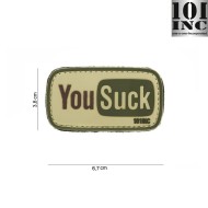 Patch 3d Pvc You Suck Green 101 Inc (inc-14069)