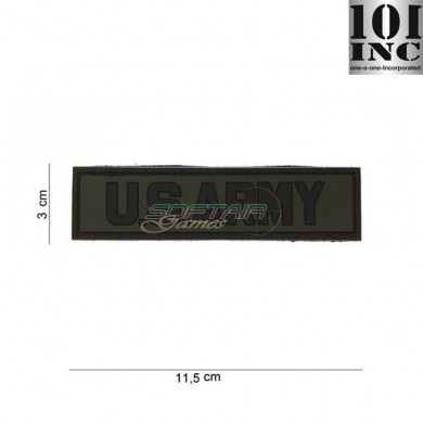 Patch 3d Pvc Us Army Green/black 101 Inc (inc-444120-3524)