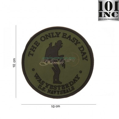 Patch 3d Pvc The Only Easy Day Green/black 101 Inc (inc-444130-3538)