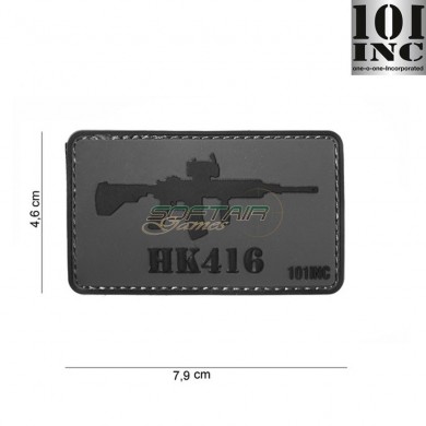 Patch 3d Pvc Hk416 Grey 101 Inc (inc-444130-4041)