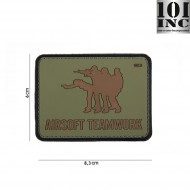 Patch 3d Pvc Airsoft Teamwork Green 101 Inc (inc-444130-4084)