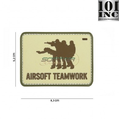 Patch 3d Pvc Airsoft Teamwork Sand 101 Inc (inc-444130-4095)