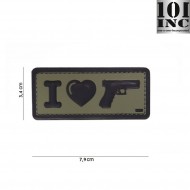Patch 3d Pvc I Love My Sidearm Green 101 Inc (inc-444130-4087)