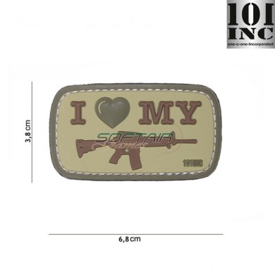 Patch 3d Pvc I Love My M4 Coyote 101 Inc (inc-444130-4091)