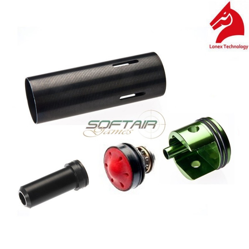 P90 Enhanced Cylinder Set With Silenced Polymer Piston Head Lonex (gc-01-14) P90 Enhanced Cylinder Set With Silenced Polymer Piston Head Lonex (gc-01-14)