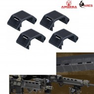 Handguard Unit Set 4 Pieces Standard Cover Black Ares Amoeba (ar-dh013b)