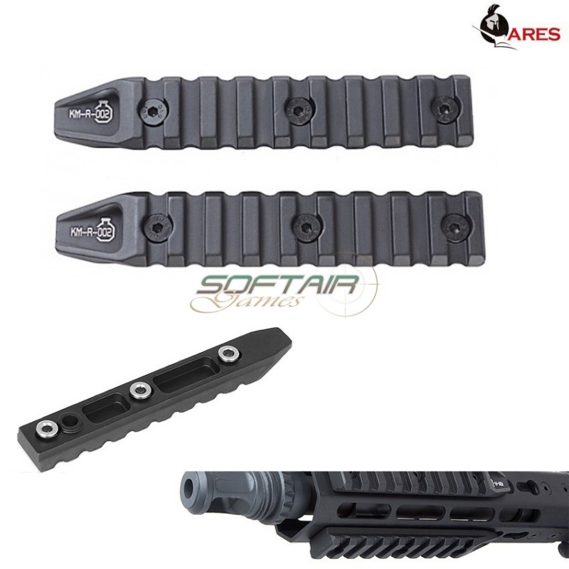 Set 2 Pezzi 4.5 Pollici Keymod Rail Black Ares (ar-r02)