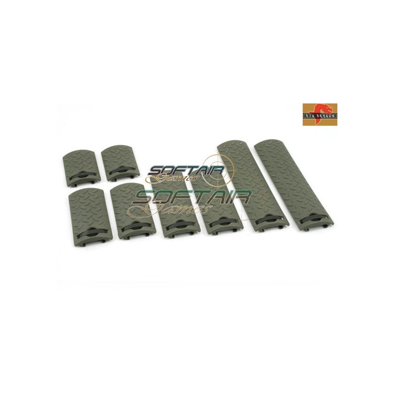 Ergo Diamond Plate Rail Cover Olive Drab Big Dragon (cod.bd4137a)