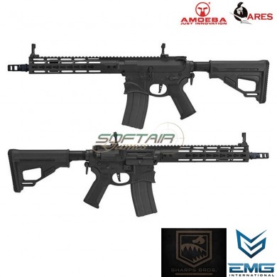 Rifle Electric Hellbreaker Emg M4 Sbr 10" Licensed Sharps Bros Black Ares Amoeba (ar-sb10b)