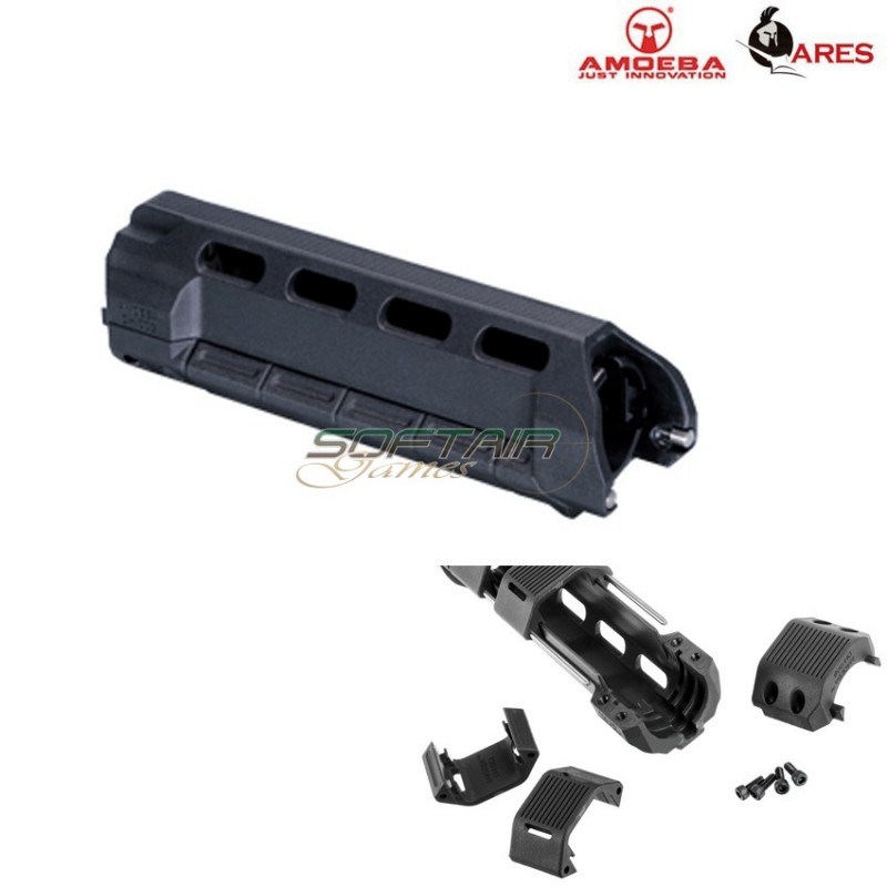 Handguard Mhs Unit Black Short Ares Amoeba (ar-dh03b)