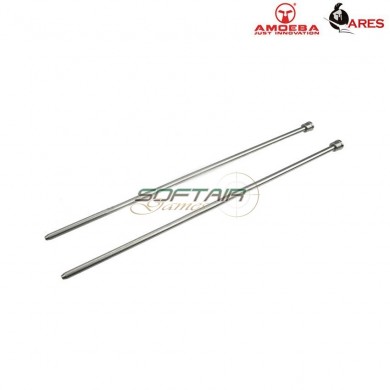 Set 2 Stainless Steel Rod For M4 Handguard Mhs Unit Long Ares Amoeba (ar-pb02l)