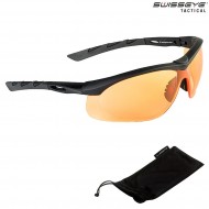 Lancer Glasses Rubber Black Lens Orange Swiss Eye® (se-40323)