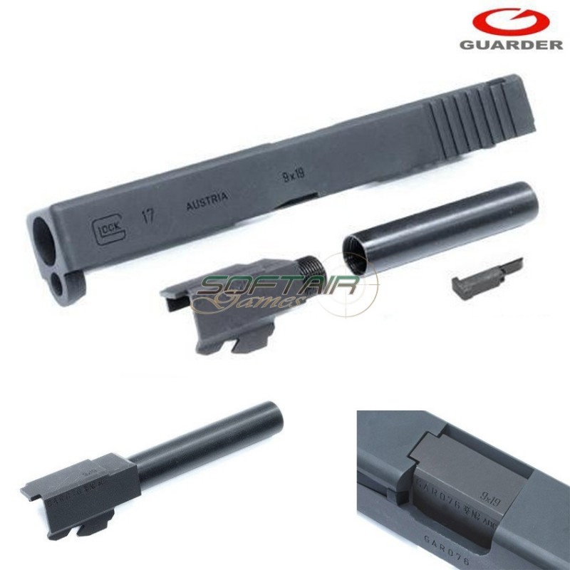 Type 46 Set Slide & Outer Black For Glock Marui 17 Guarder (glk-46-bk)