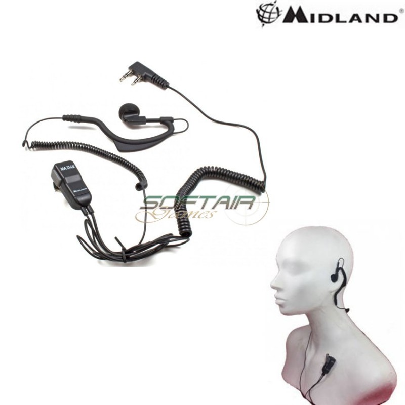 Ma21-lk Auricolare/microfono Per Kenwood Modello Padiglione Midland (c709.04)