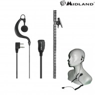 A21m Auricolare/microfono Per Midland Modello Padiglione Midland (c858) A21m Auricolare/microfono Per Midland Modello Padiglione Midland (c858)