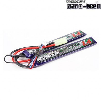 Batteria Lipo Connettore Tamiya 1400mah 7.4v 15~25c Turnigy Nano-tech (17281)