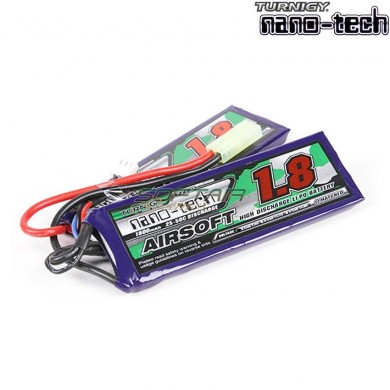 Lipo Battery Connector Tamiya 1800mah 7.4v 25~50c Turnigy Nano-tech (ng1800b.2s.25)