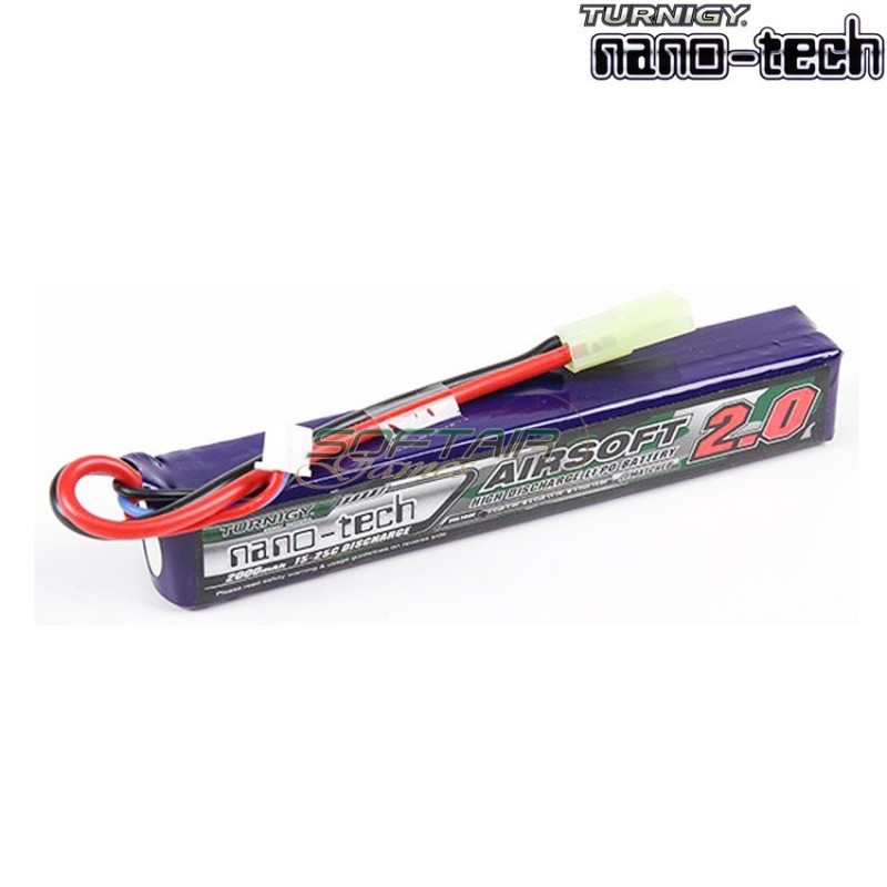 Lipo Battery Connector Tamiya 2000mah 7.4v 15~25c Turnigy Nano-tech (17283/1255)