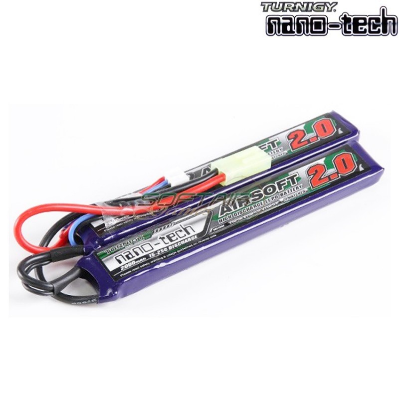 Batteria Lipo Connettore Tamiya 2000mah 7.4v 15~25c Turnigy Nano-tech (17285/1248)