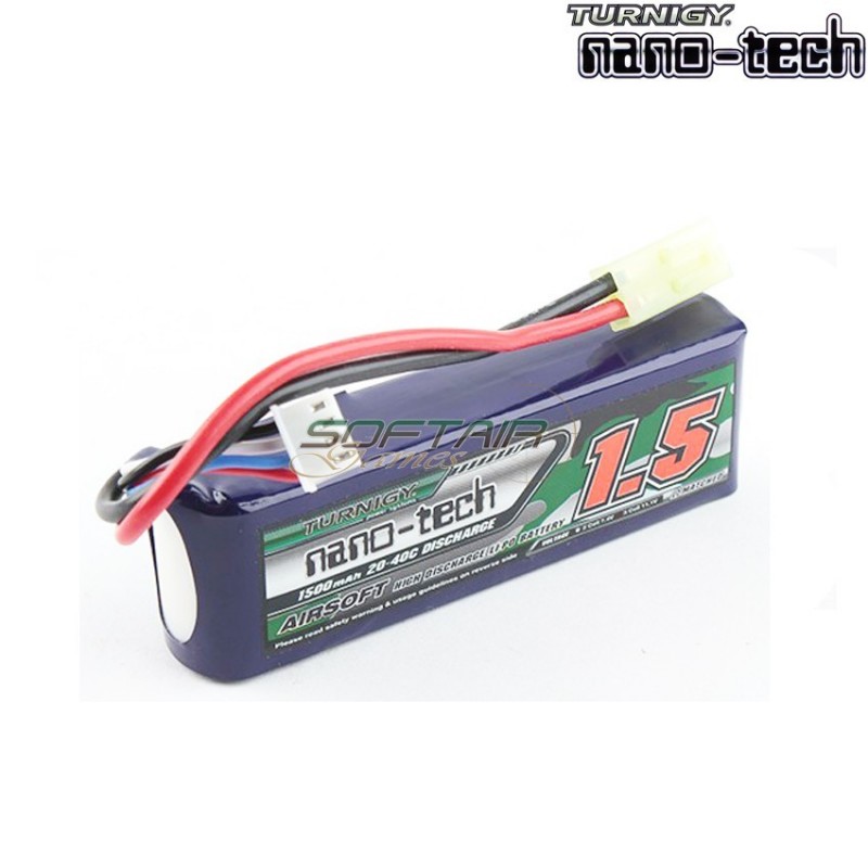Batteria Lipo Connettore Tamiya 1500mah 11.1v 20~40c Turnigy Nano-tech (9210000097)