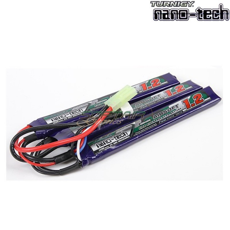 Batteria Lipo Connettore Tamiya 1200mah 11.1v 25~50c Turnigy Nano-tech (9210000103)