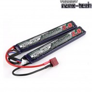 Lipo Battery Connector T-plug 2000mah 7.4v 15~25c Turnigy Nano-tech (9210000125-0)