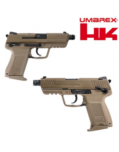 Pistola a gas h&k hk45ct tan umarex (2.6336): Pistole a gas scarrellanti  per Softair