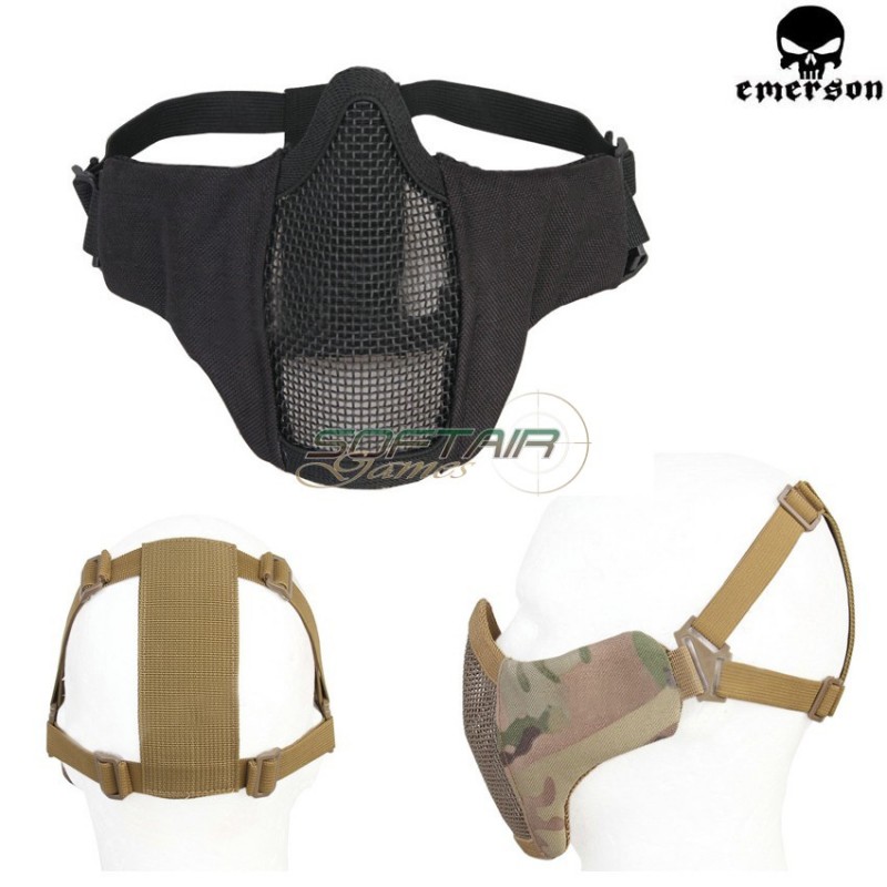 Pdw Maschera Mezzo Viso A Rete Black Emerson (em6644bk)