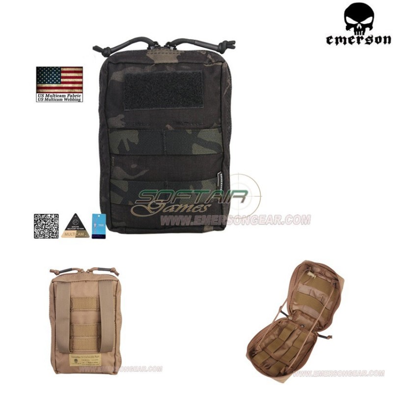 Tasca Military Utility Verticale Multicam® Black Genuine Usa Emerson (em9287mcbk)