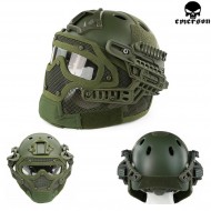 G4 System Pj Elmetto + Maschera Completa Olive Drab Emerson (em9197od)