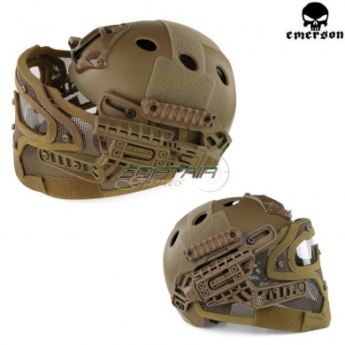 G4 System Pj Helmet + Full Mask Coyote Brown Emerson (em9197cb)